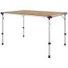 Folding Camping Table, Adjustable Height Aluminum Table, Portable Camping Table for Picnic, Beach, BBQ