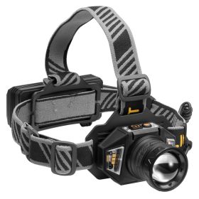 Headlamp, Bright LED Rechargeable Headlight, Lightweight Head Flashlight with 16 Lighting Modes, Adjustable Headband & 90° Angle