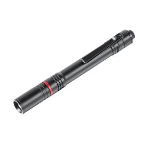 5.9 Inch Rechargeable Penlight, 300 lumens 3 Lighting Modes Pocket Pen Light, Adjustable Focus, IP44 Waterproof, Aluminum Alloy for Camping, Reading