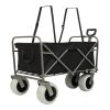 Fishing Cart with Rod Holders ,Beach Wagon with Big Wheels for Sand 500lbs capacity - All Terrain Steel Frame Utility Cart with 9" Pneumatic Tires