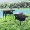 3ft Aluminum Small Folding Table, Portable Camping Table with Storage Bag, Carry Bag for Outdoor Picnic BBQ, Black