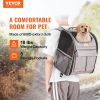 Rolling Pet Carrier Backpack with Removable Wheels for Under 18LBS
