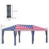 10' x 20' Pop-Up Canopy Tent Gazebo with American Flag Print and 6 Mesh Sidewalls, for Outdoor Events