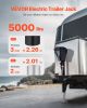 Electric Trailer Jack, 5000 lbs, Heavy Duty RV Electric Power Tongue Jack with 7-pin Connector, Manual Crank Handle & Weatherproof Jack Cover