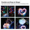 100 LEDs Solar String Lights Outdoor IP65 Waterproof Copper Wire String Lights Solar LED Fairy Lamps Wedding Party Festival Colorful Lighting