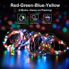 100 LEDs Solar String Lights Outdoor IP65 Waterproof Copper Wire String Lights Solar LED Fairy Lamps Wedding Party Festival Colorful Lighting