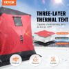 Portable Ice Shelter, 4-6 Person Insulated Pop-Up Ice Fishing Tent, 50 Square Feet Fishable Area, Thermal Ice Shanty for Winter Fishing