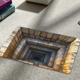 3D Optical Illusion Doormat Non-Slip Welcome Mat Realistic Stone Step Design Indoor/Outdoor Entrance Rug Easy Clean Durable Decor (size: 30 inches X 18 inches)