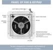 RV Roof Vent Fan 14",Continuously Variable Reversible 12V Remote Control Trailer Roof Vent Low Noise with Rain Sensor,UV Protection
